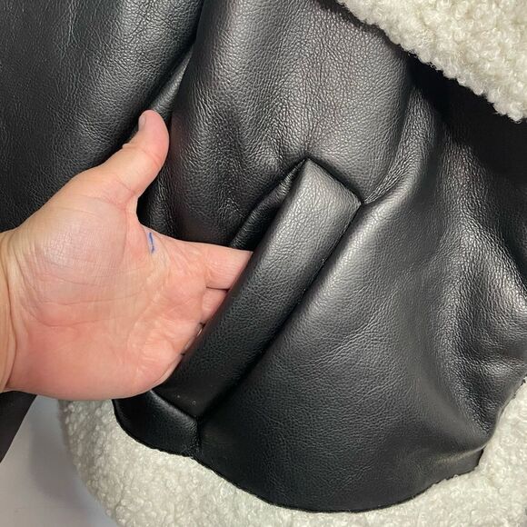 Eloquii Vegan Leather Moto Jacket Size 14/16 - Picture 3 of 8